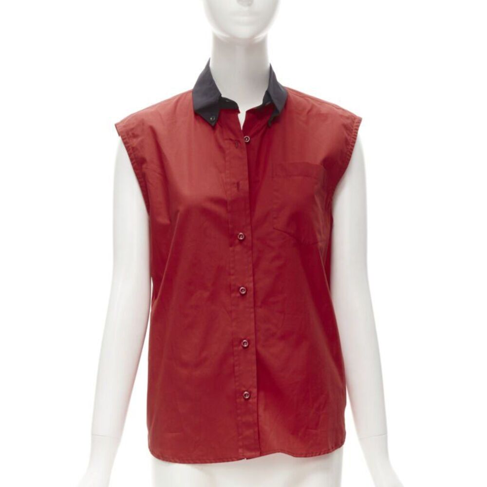 Prada Boxy Sleeveless Vest Shirt